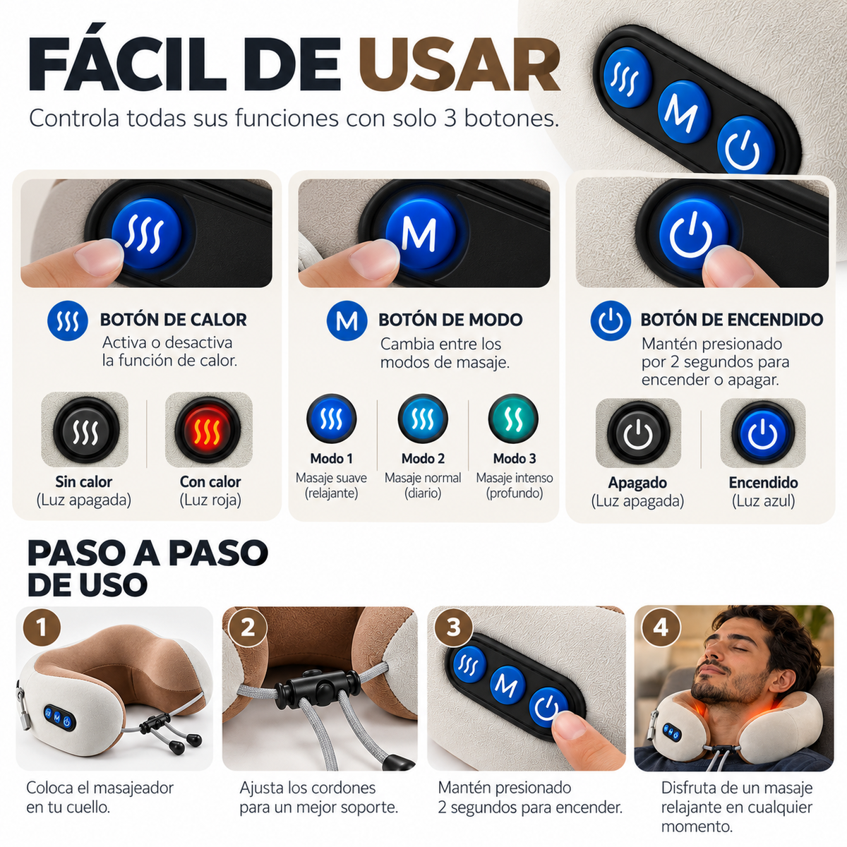 RELAXNECK / Masajeador Cervical Recargable